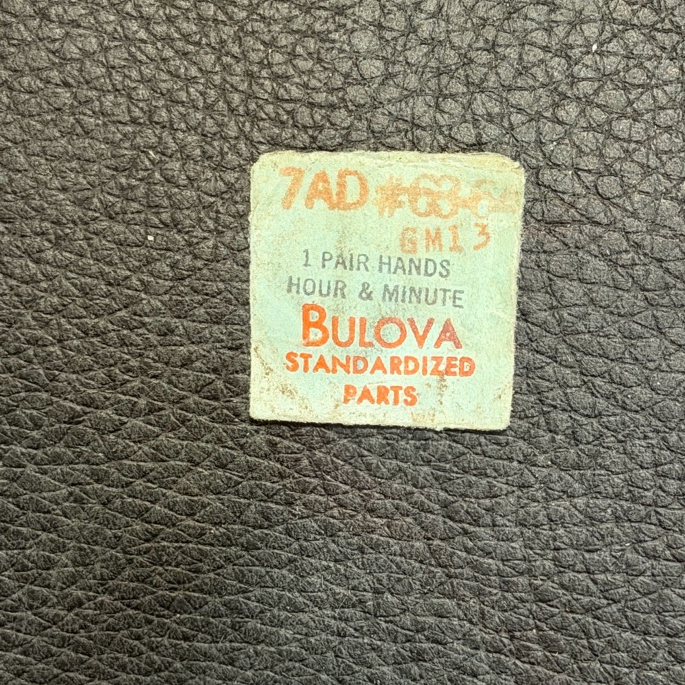 NOS Authentic BULOVA Standardized Watch Part.7 AD 63-64 GM13. hands hour and min